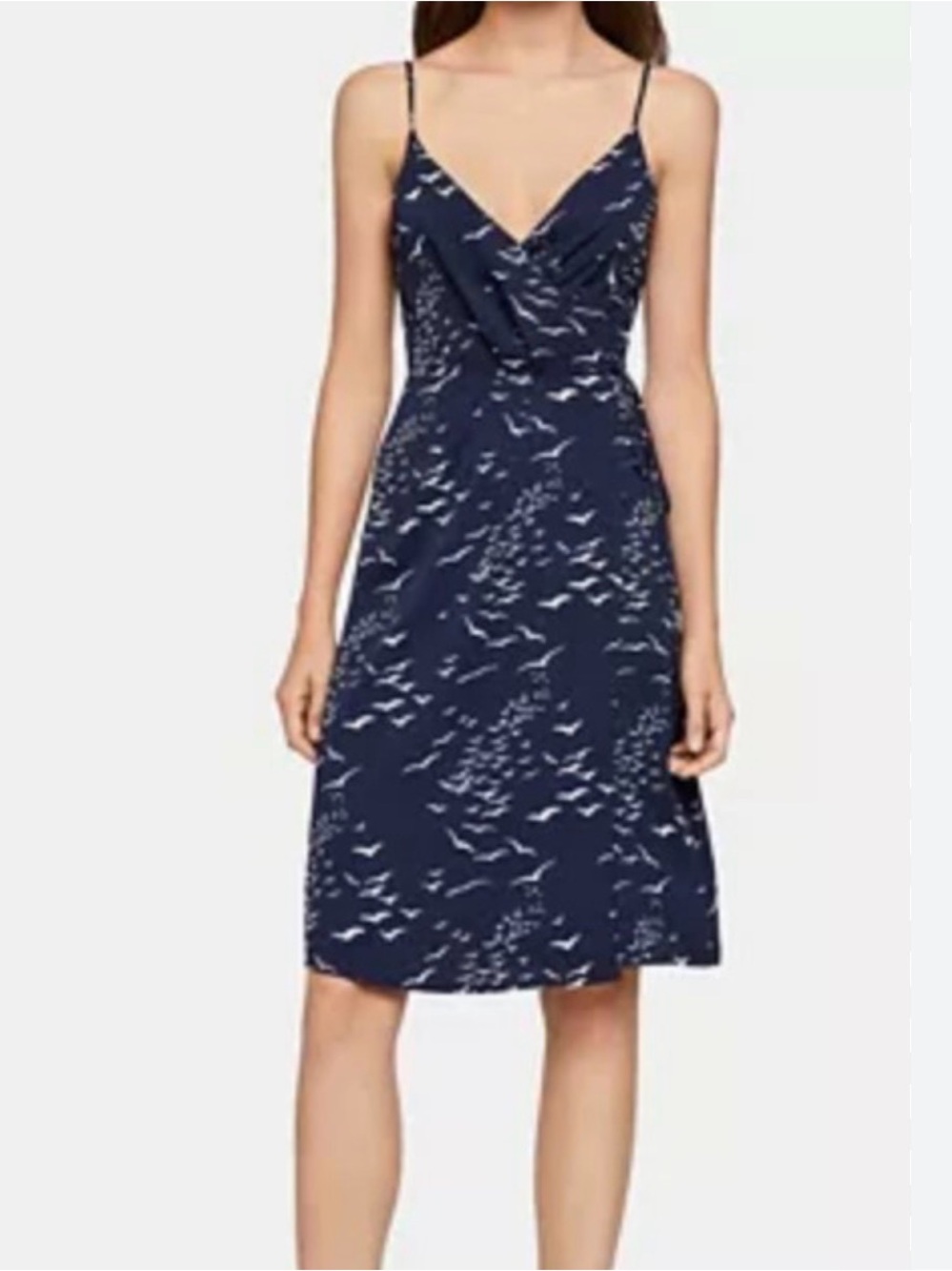 BCBG Generation Women’s Navy Blue Printed Wrap Dress Size 4